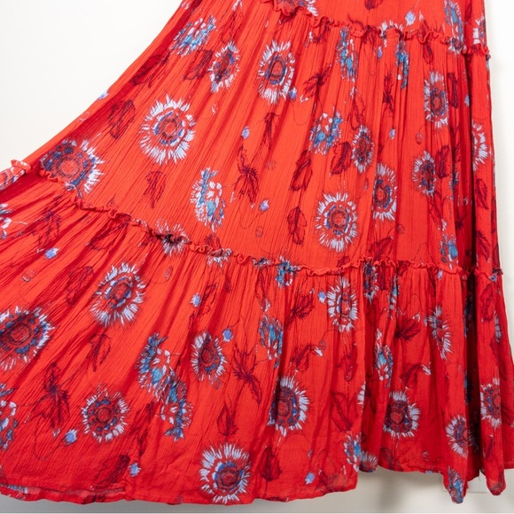 Intimately Free People Red Floral Garden Party Maxi Dress - Picture 3 of 11